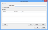 Event Definition dialog