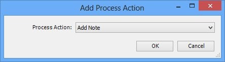 Add Process Action dialog