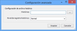 cuadro de diálogo Configuración avanzada
