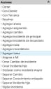 Menú de acciones