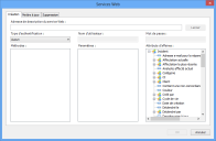 Boîte de dialogue Services Web