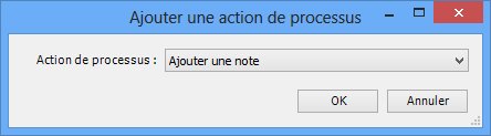 boîte de dialogue Ajouter une action de processus