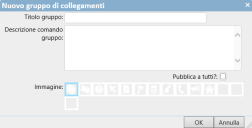 la finestra di dialogo Nuovo gruppo di collegamenti