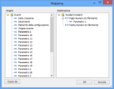 Finestra di dialogo Collega mapping tabella