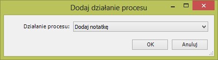 okno dialogowe Dodaj działanie procesu