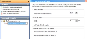 Nowy zaplanowany import