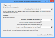 caixa de diálogo Agendamento do Gerenciador de eventos