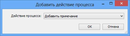 диалог добавления действия процесса