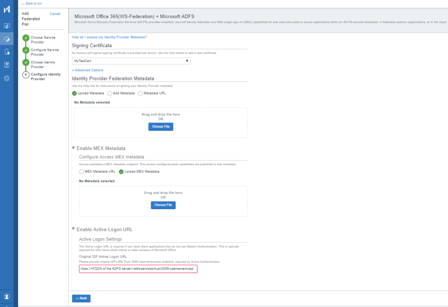 Office 365 settings