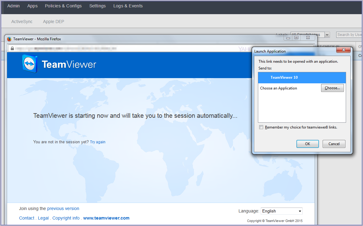 Ivanti Remote Rontrol Starting a remote control session
