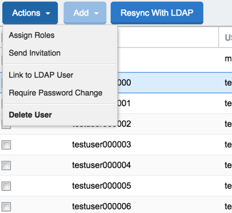 Select Actions and then select Require Password Change.