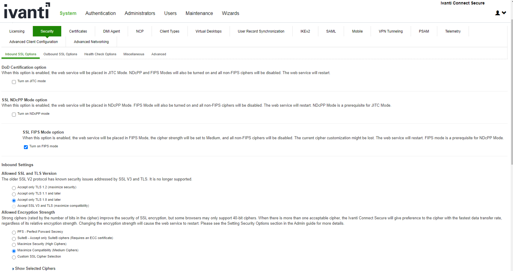 FIPS Level 1 Support (Software FIPS)