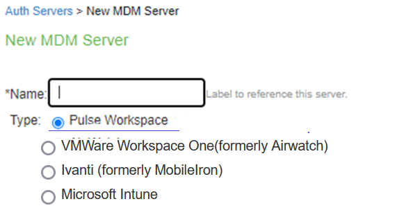 MDM Server Configuration