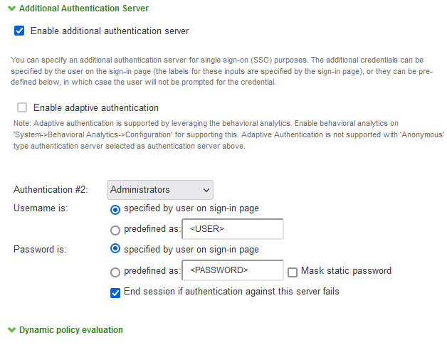 Additional Authentication Server
