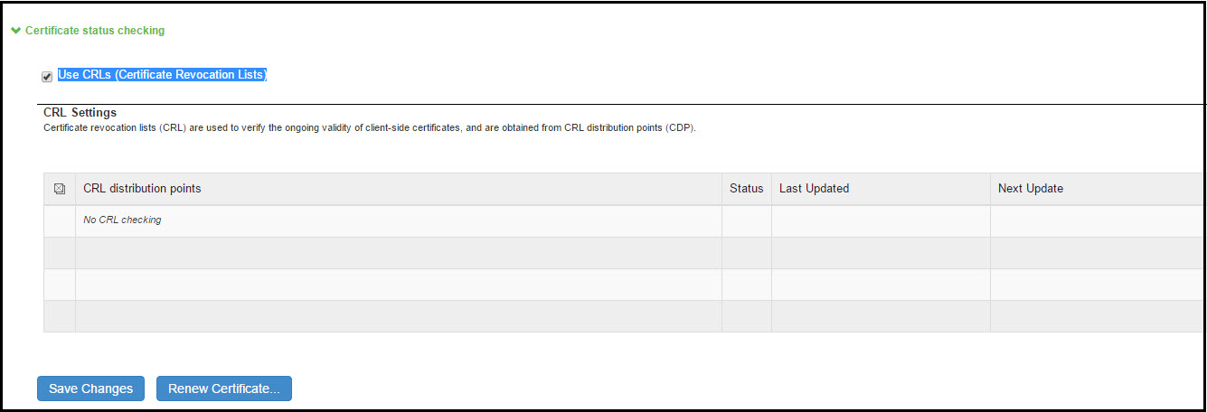 Enabling Certificate Revocation Check for Device Certificate