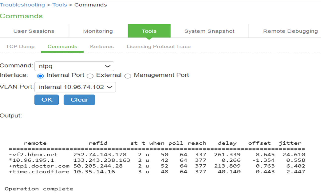 ntpq Command