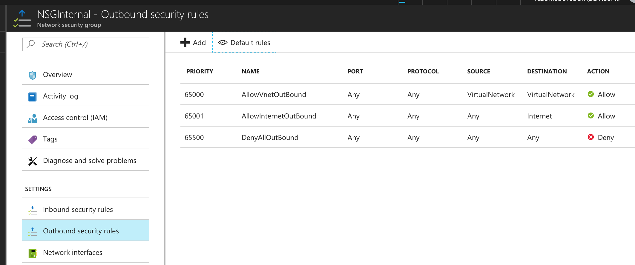 Appendix A: Network Security Group (NSG)
