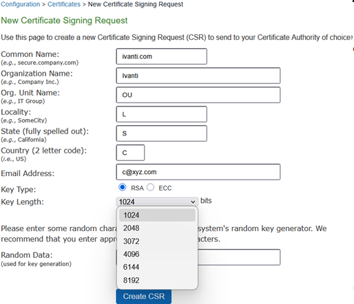 3072-bit Key Length for Device Certificates