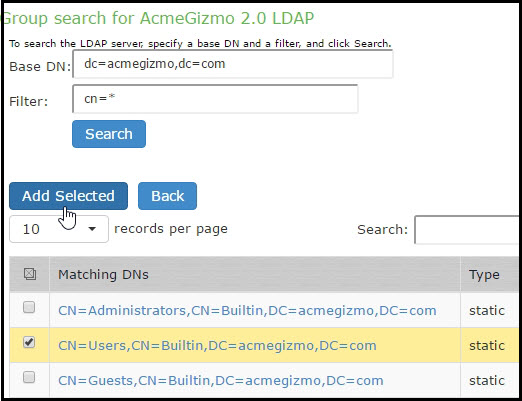 Adding LDAP Groups