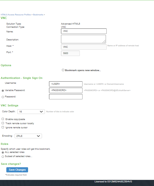 Creating an HTML5 Access Resource Profile