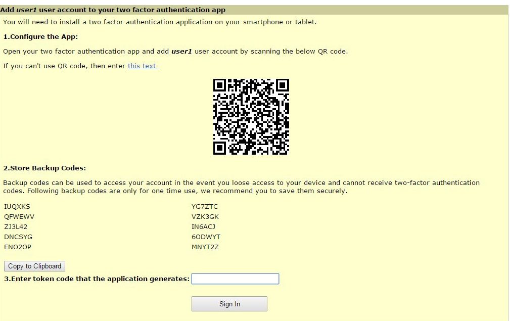 First Time Registration to a TOTP Server