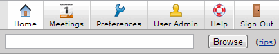  Sign-In Page Toolbar
