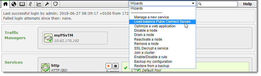 Running the Load-balance a Ivanti Connect Secure Wizard