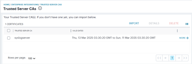 Viewing Trusted Server CA certificates