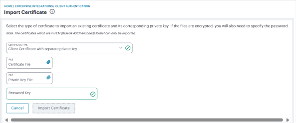 Importing a Client certificate