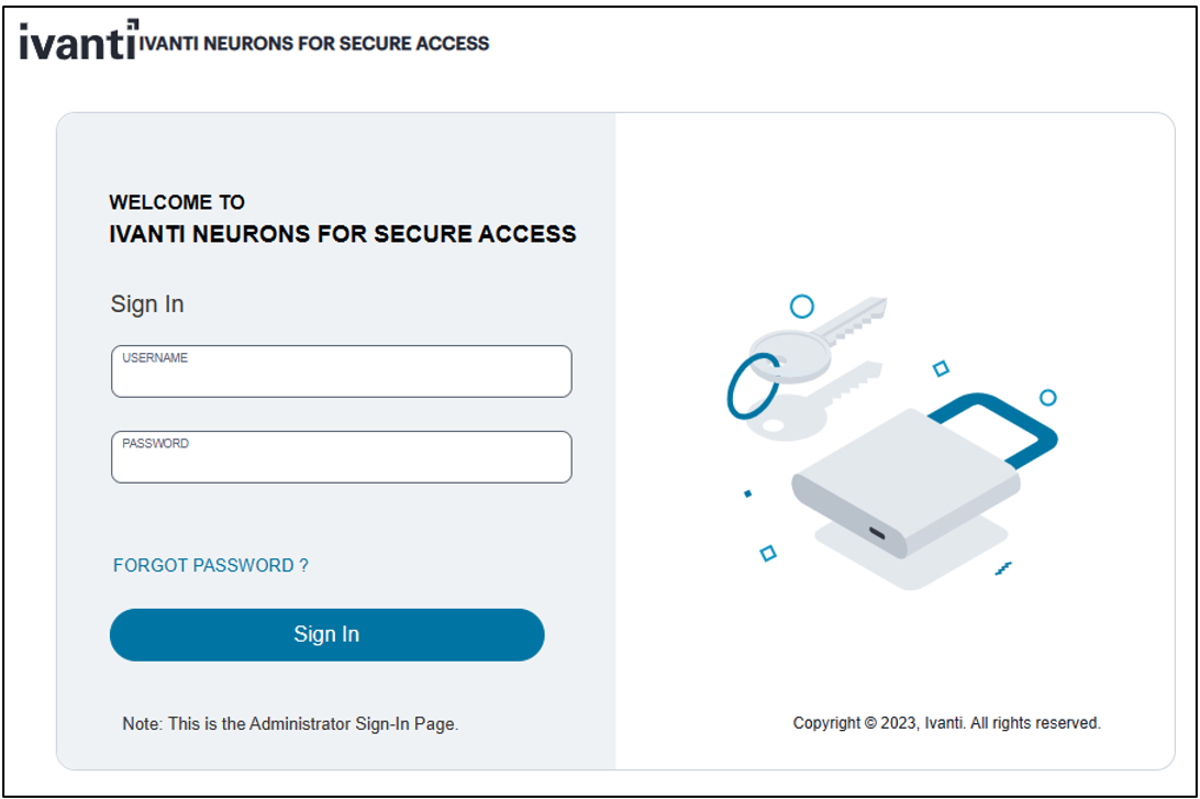 Tenant Admin Login Page