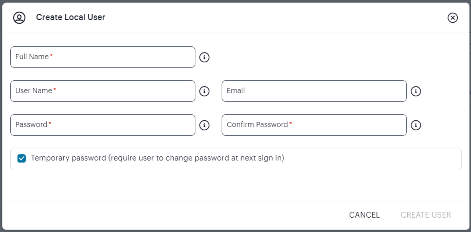 Adding local users to a new authentication method