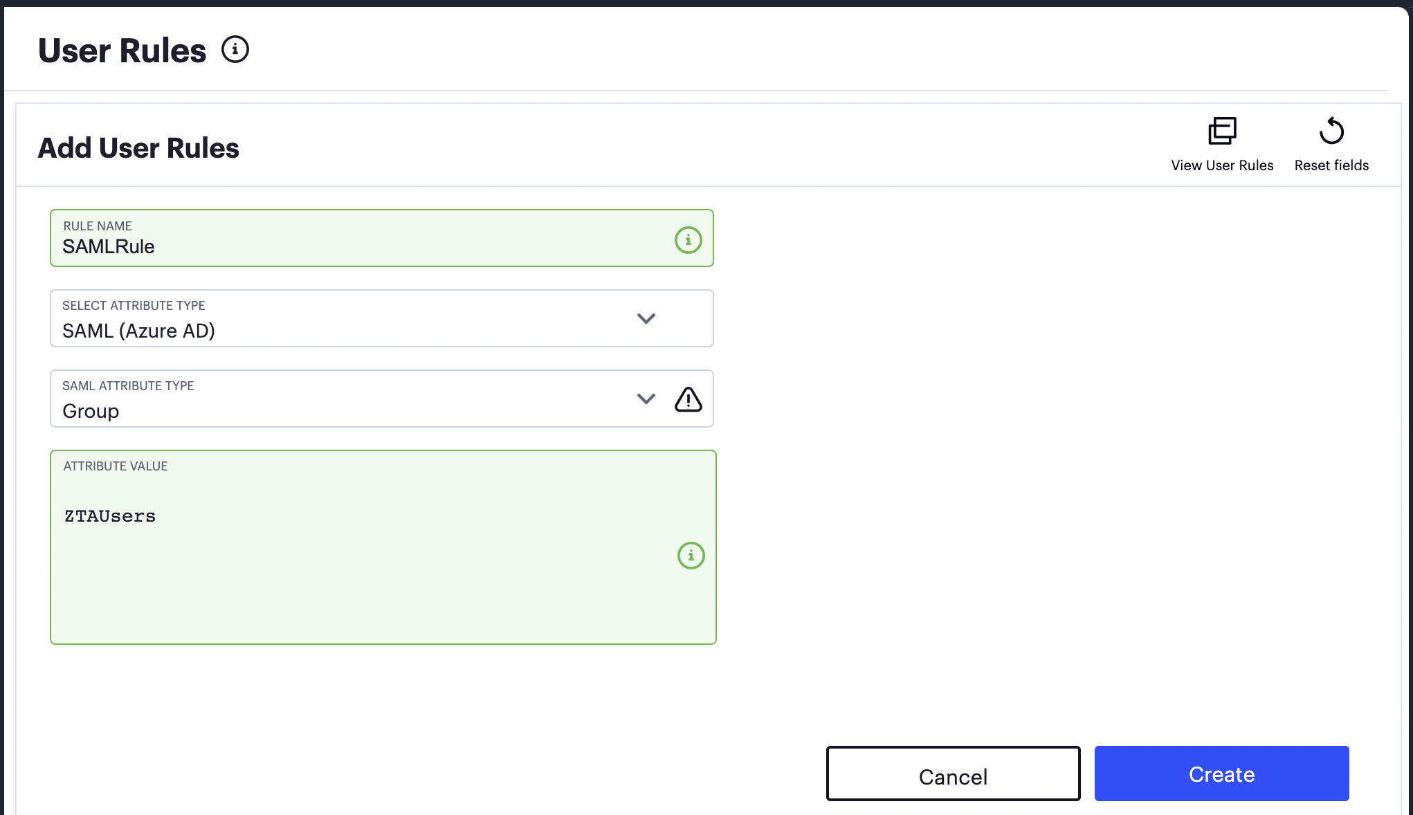 Specifying an Object Name as the group attribute value