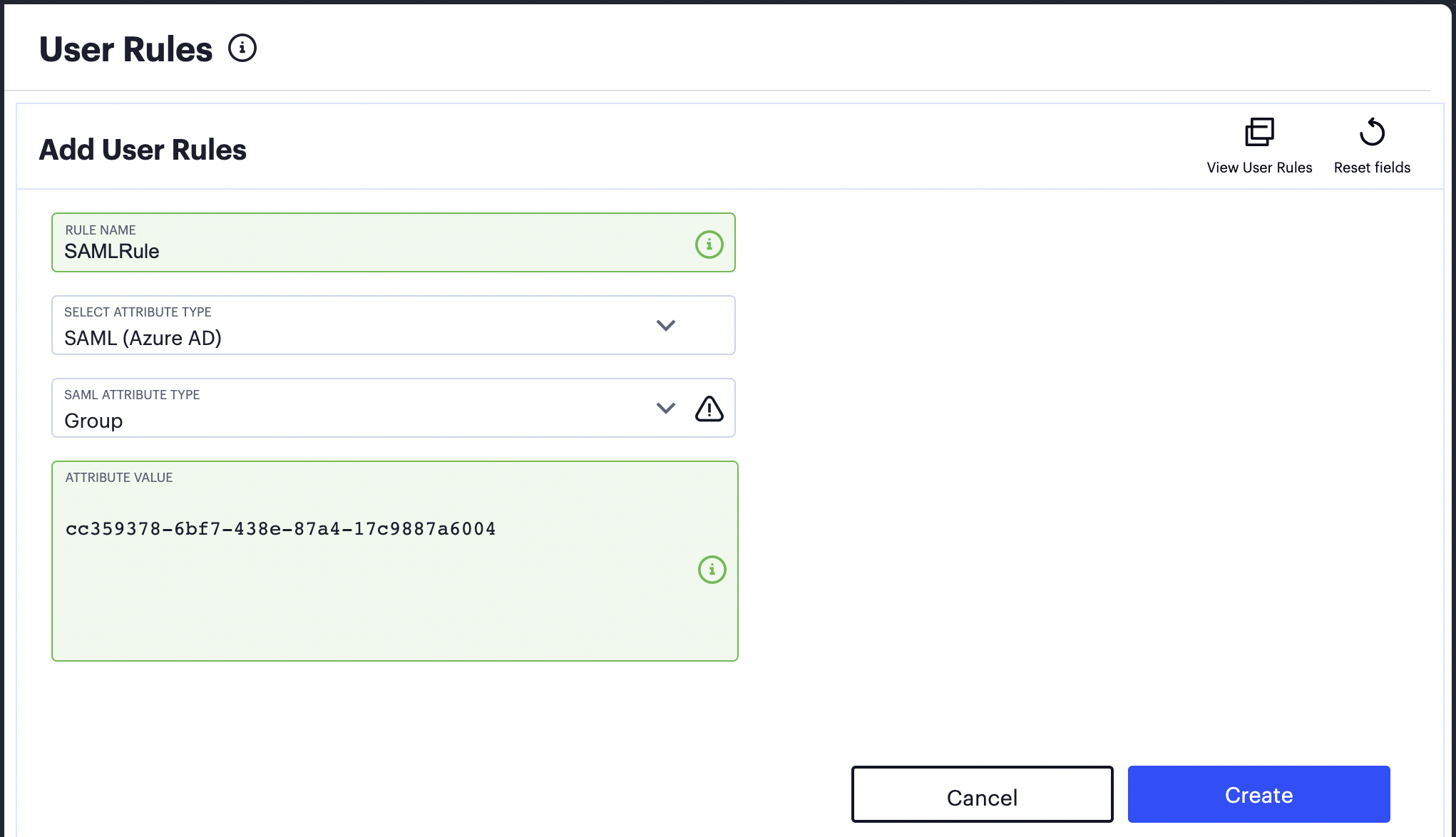 Specifying an Object ID as the group attribute value