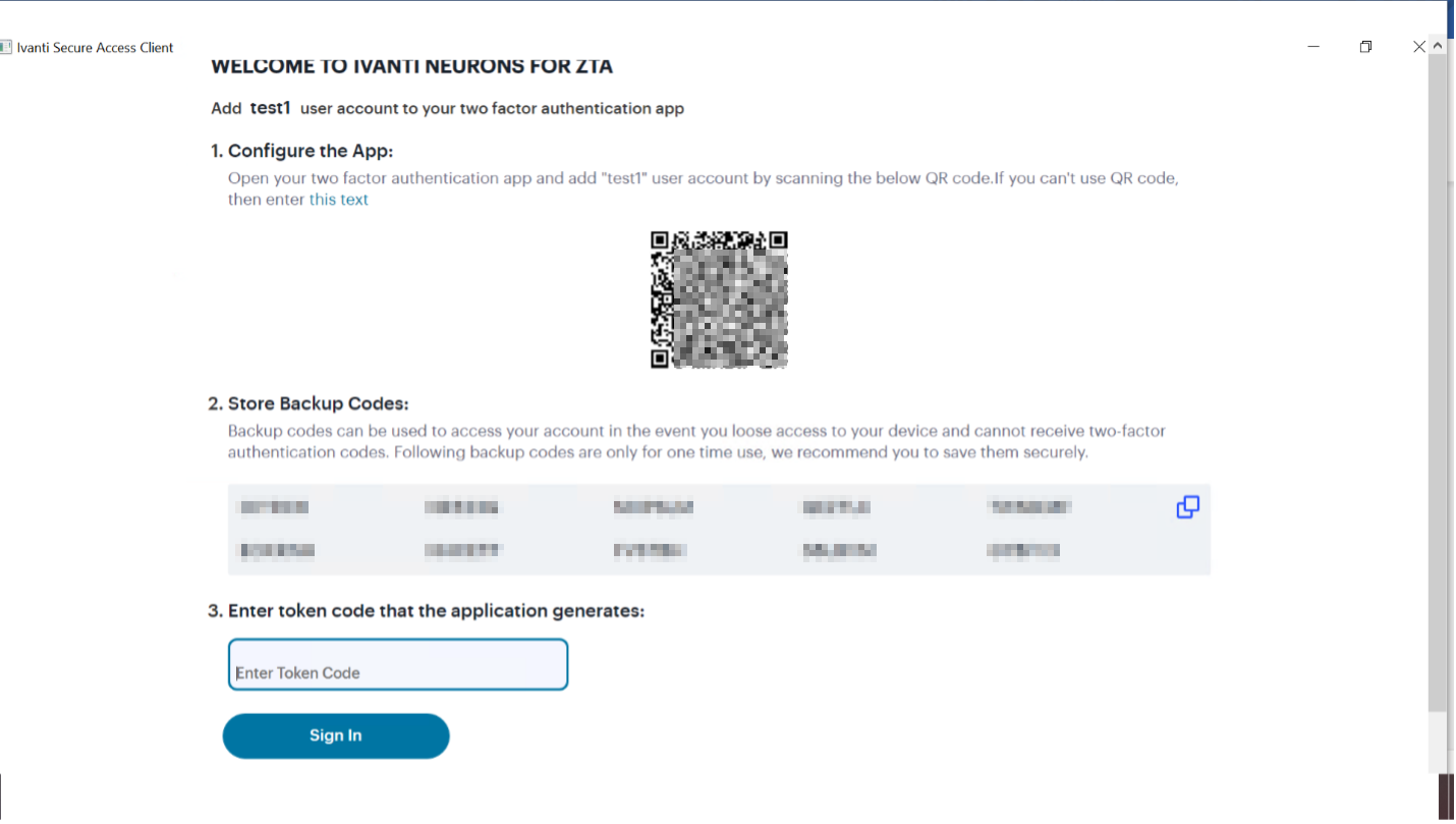 First-time login TOTP registration