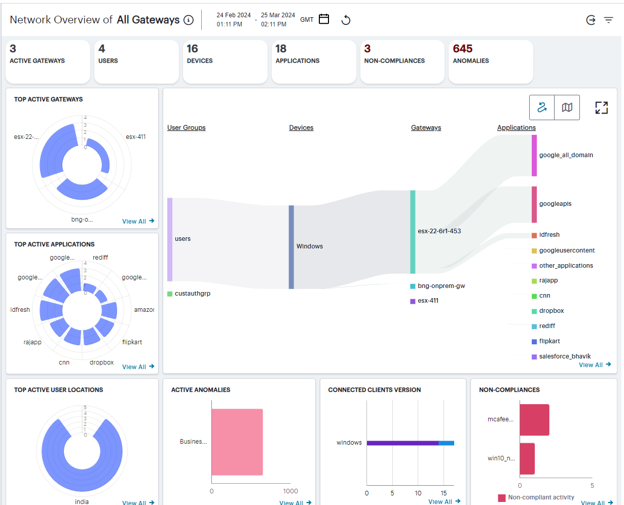 The Network Overview Page - light theme