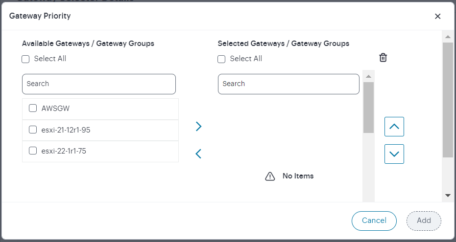 Set Gateway priority