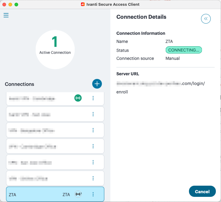 macOS Ivanti Secure Access Client