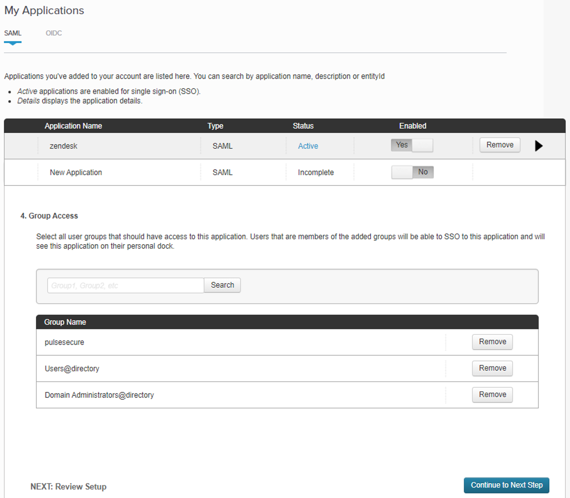 Adding groups to your PingID application