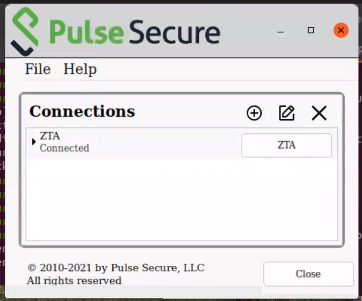 nZTA Linux ZTA Connected