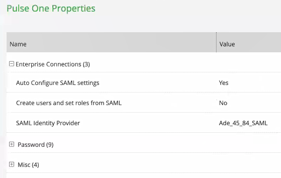 Automatically Configuring a SAML idP on Pulse One