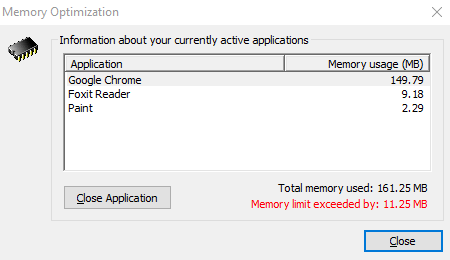 Limit the total memory usage of a session