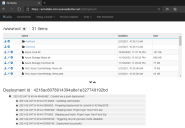Overview of the deployment log.