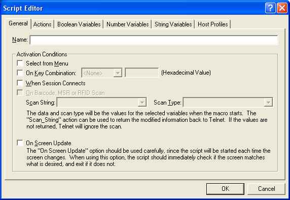 Launching the Script Editor