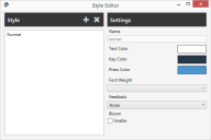 Style Editor Screen