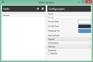 Tela do Editor de Estilo